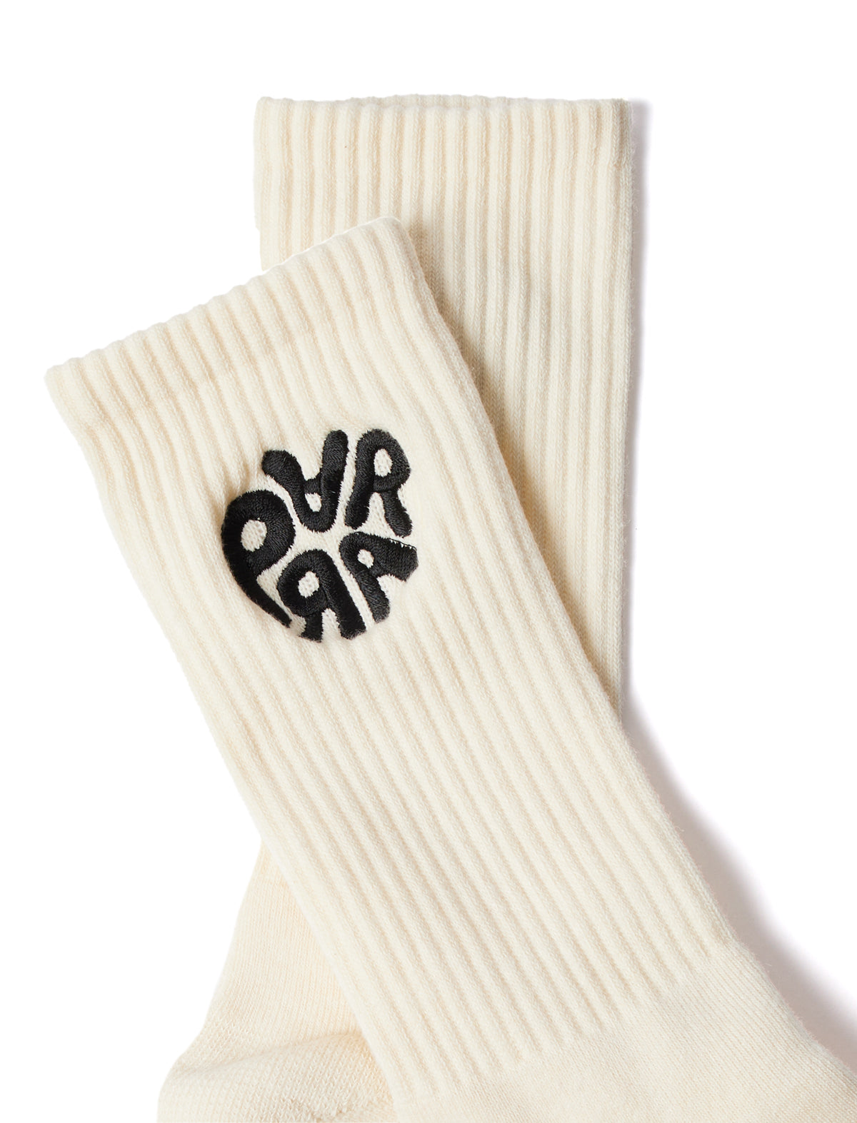 By Parra 1976 Logo Crew Socks Off White
