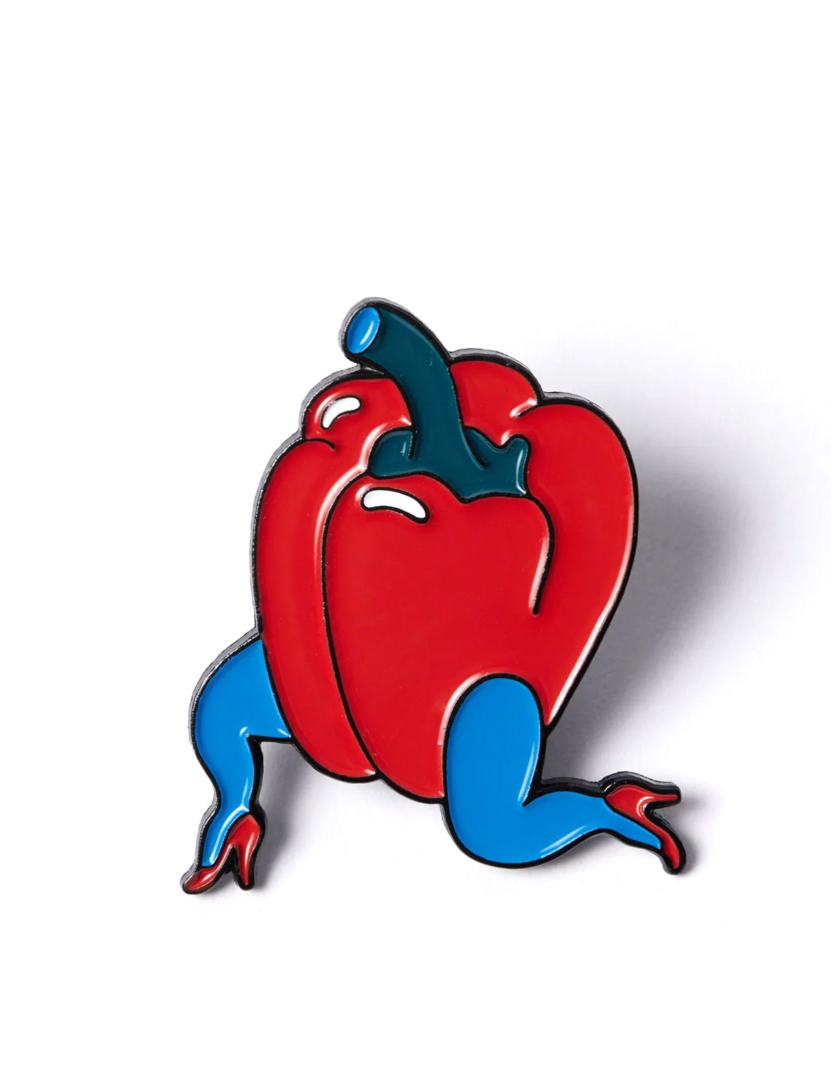 By Parra Bell Pepper Enamel Pin Badge Red