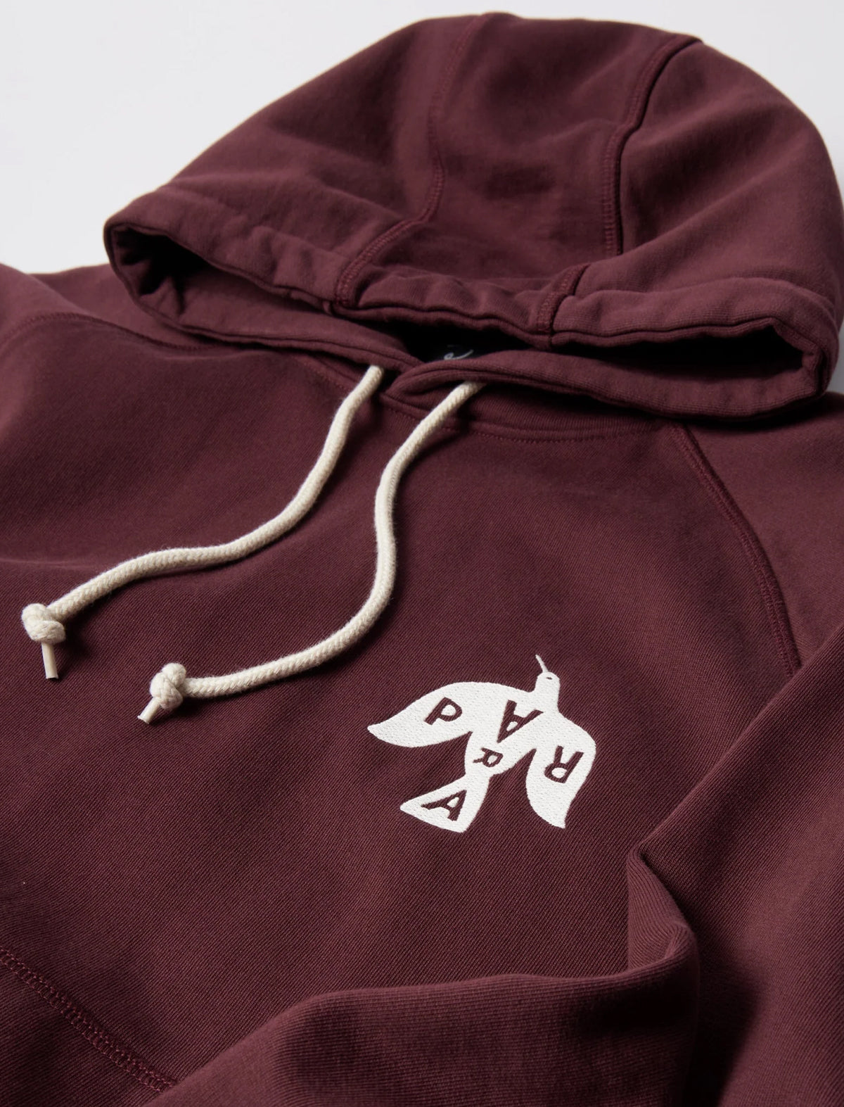 By Parra Crow Logo Hooded Sweatshirt Dark Burgundy