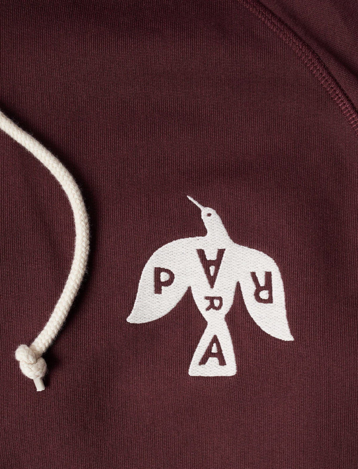 By Parra Crow Logo Hooded Sweatshirt Dark Burgundy