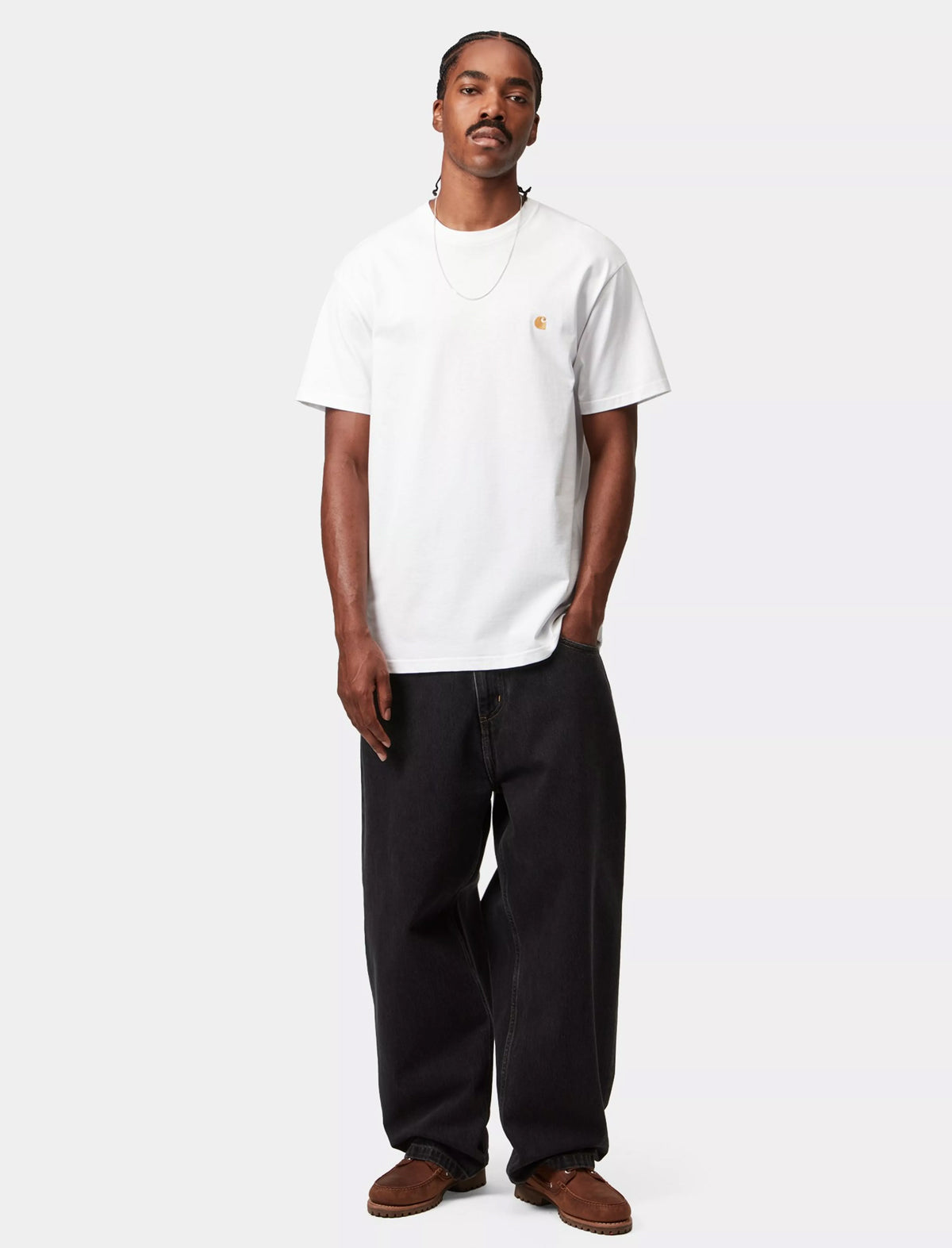 Carhartt WIP S/S Chase T-Shirt White/Gold
