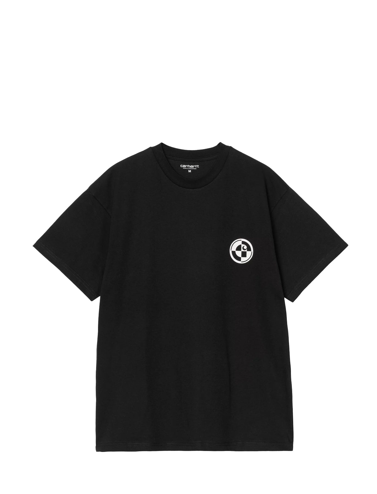 Carhartt WIP S/S Logo Archive Black t-shirt with a white logo on a white background