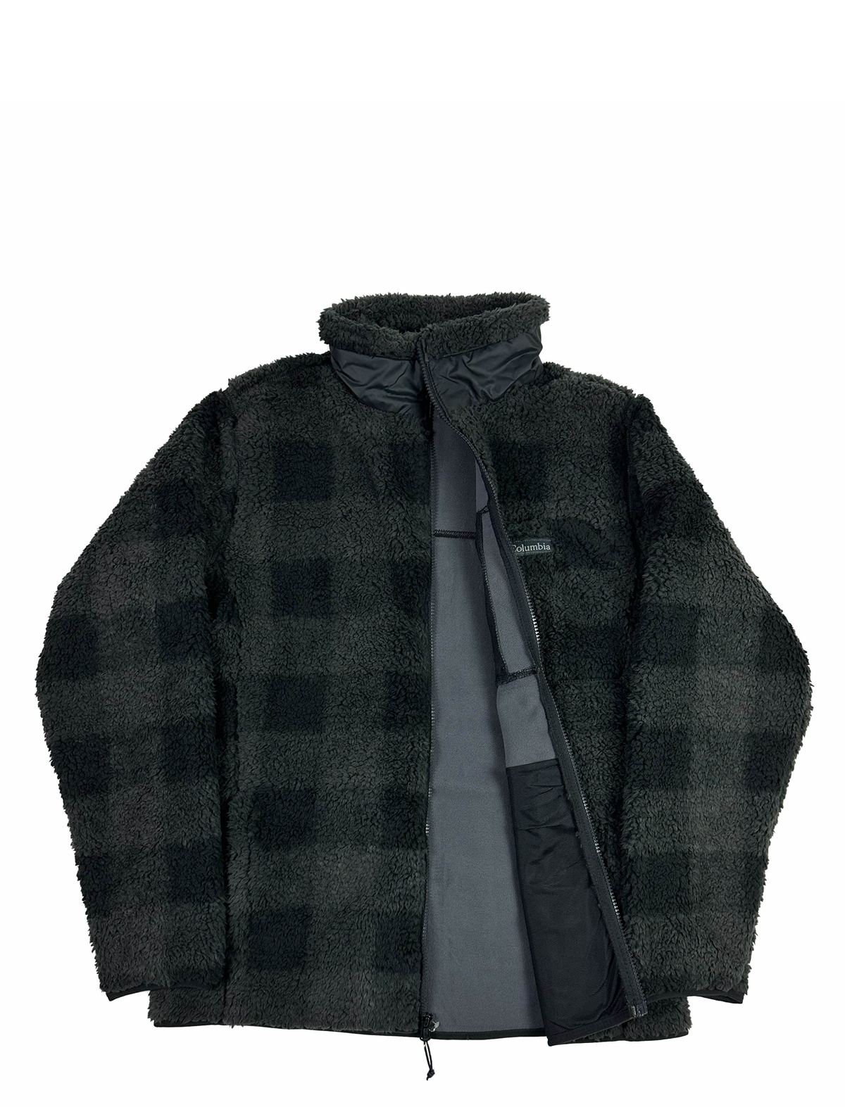 Shop Men s Columbia Winter Pass II Fleece in Black Check Patina