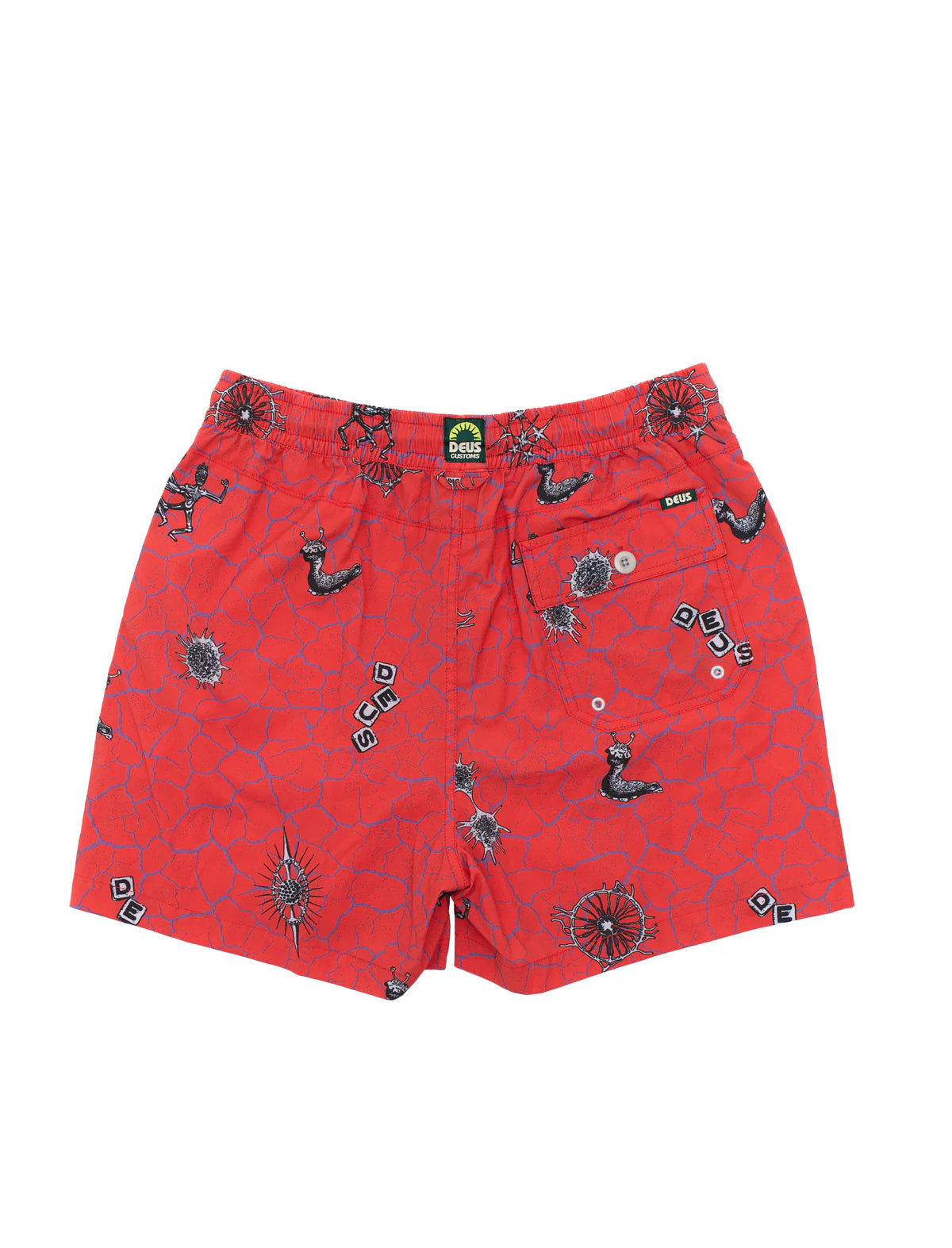 Deus Ex Machina Vibrant Virus Boardshort (Mesh) Strawberry