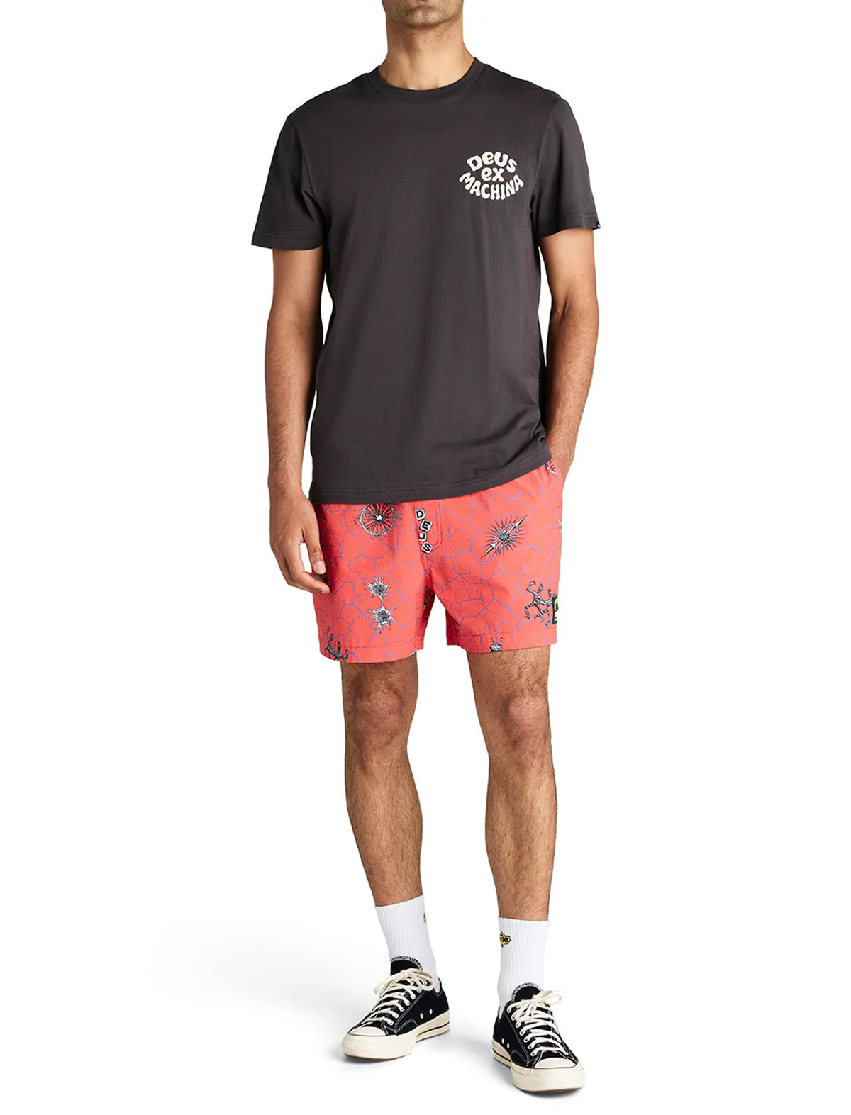 Deus Ex Machina Vibrant Virus Boardshort (Mesh) Strawberry