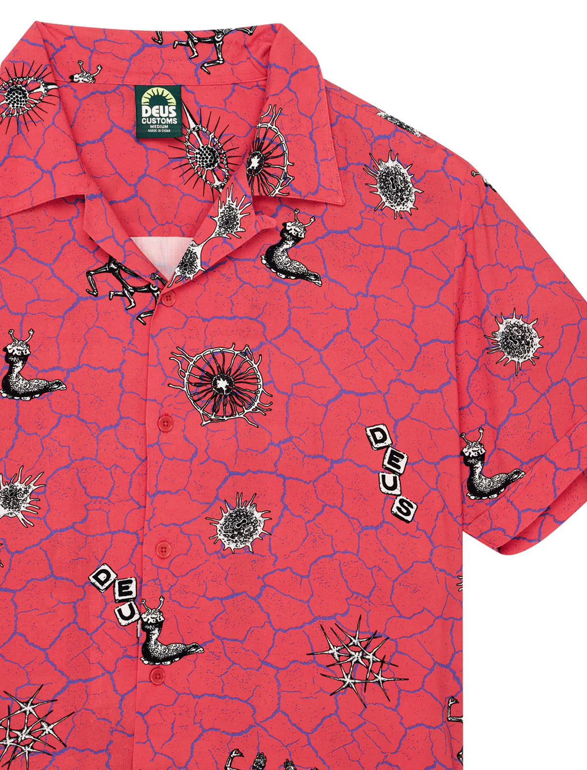 Deus Ex Machina Vibrant Virus Shirt Strawberry