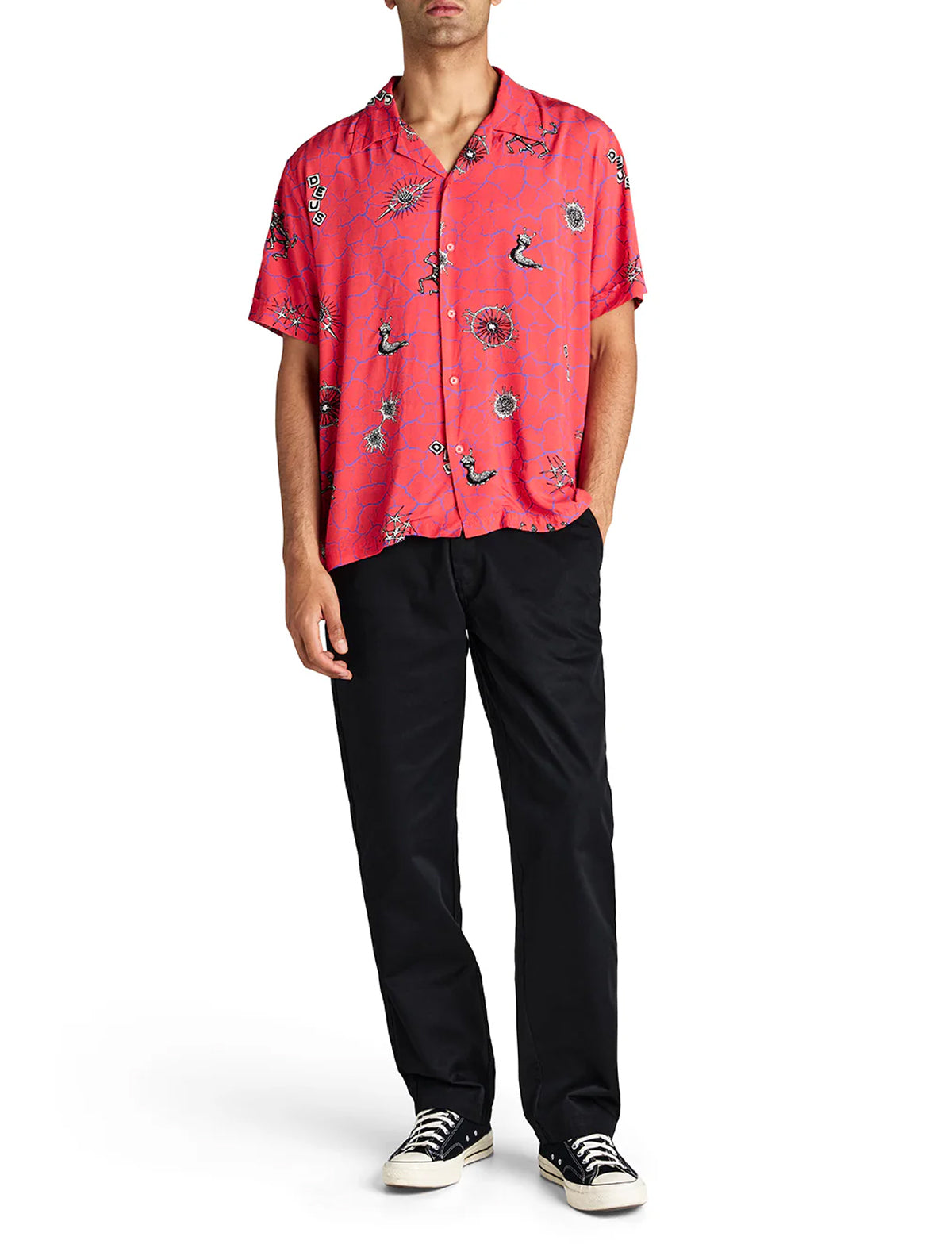 Deus Ex Machina Vibrant Virus Shirt Strawberry