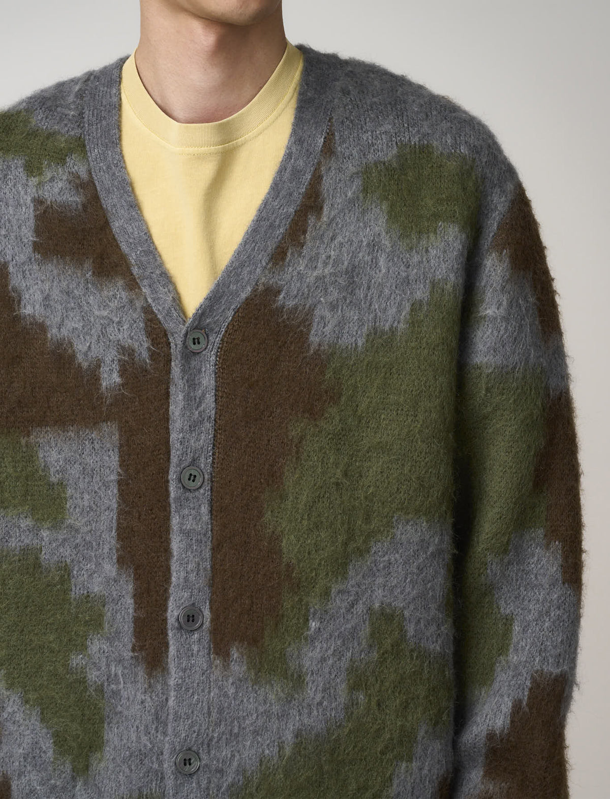 Gramicci Mohair Cardigan Jungle Digi Camo