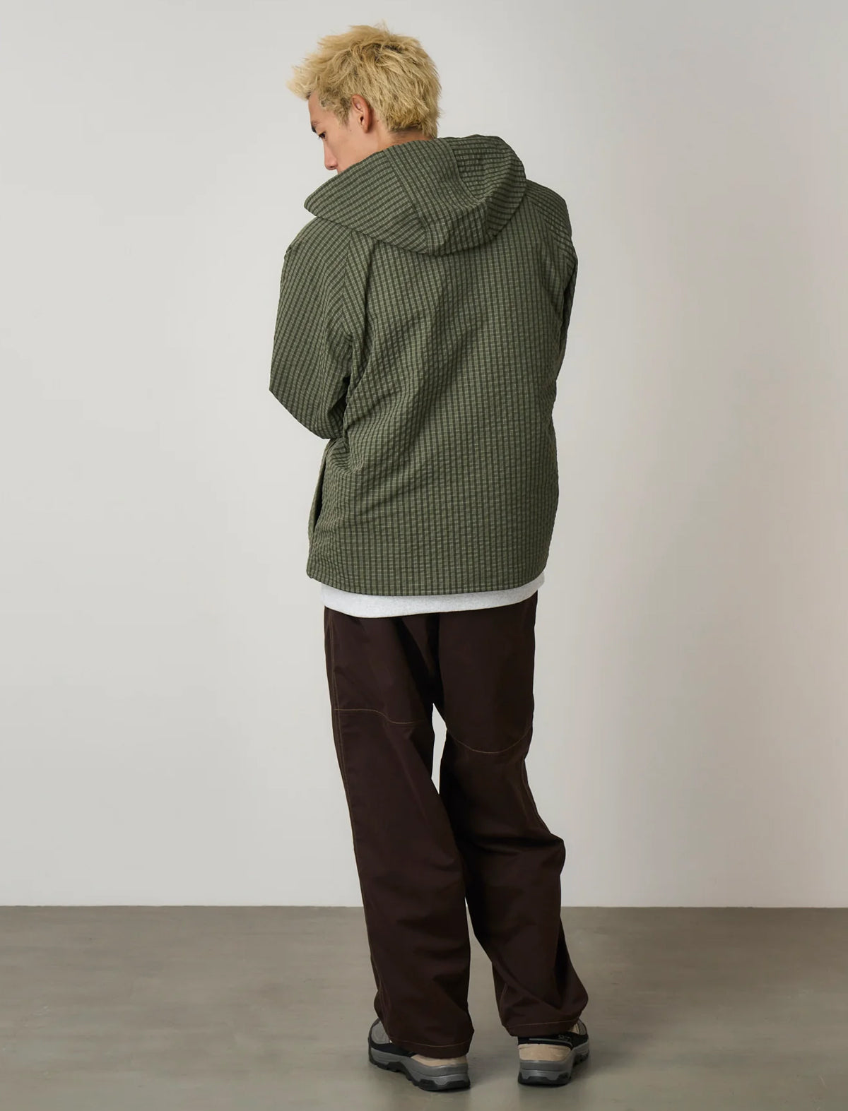 Gramicci Northside Plaid Hooded Jacket Olive