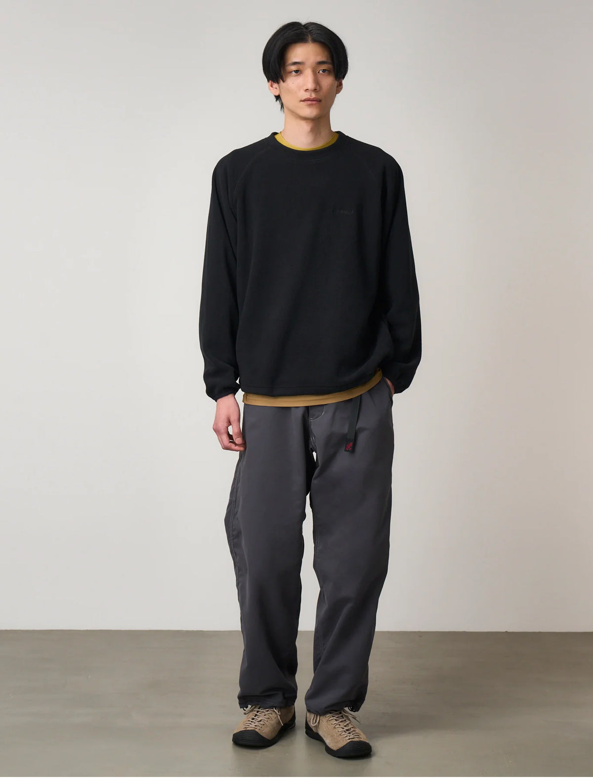 Gramicci Thermal Fleece Crew Sweater Black