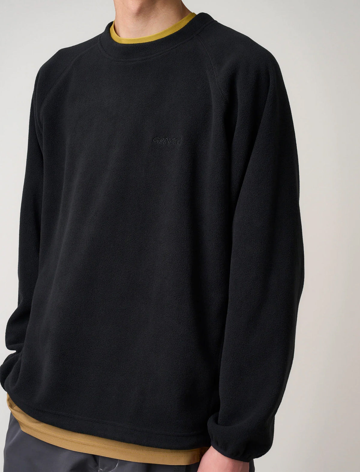 Gramicci Thermal Fleece Crew Sweater Black