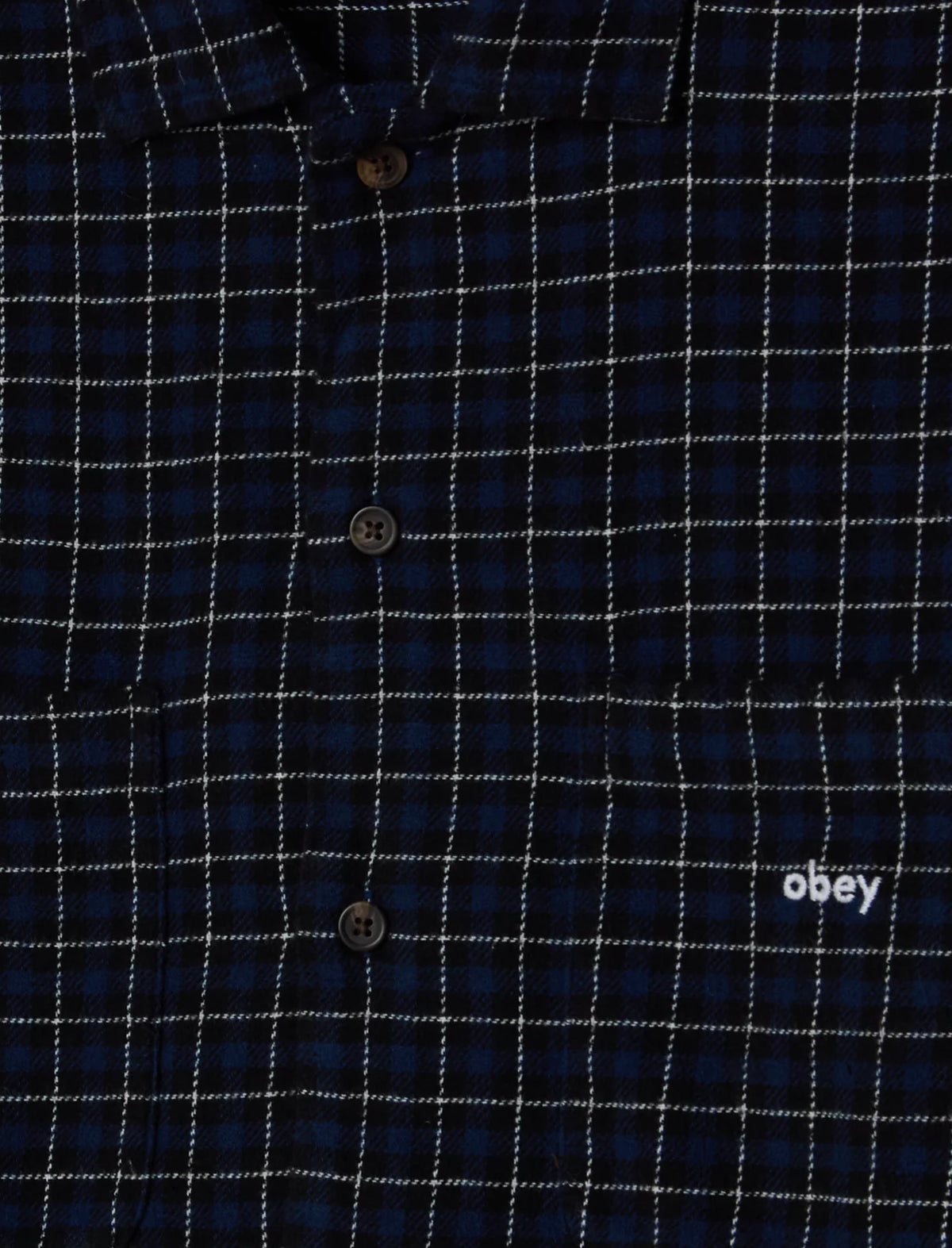 Obey Adams Woven Shirt Academy Navy