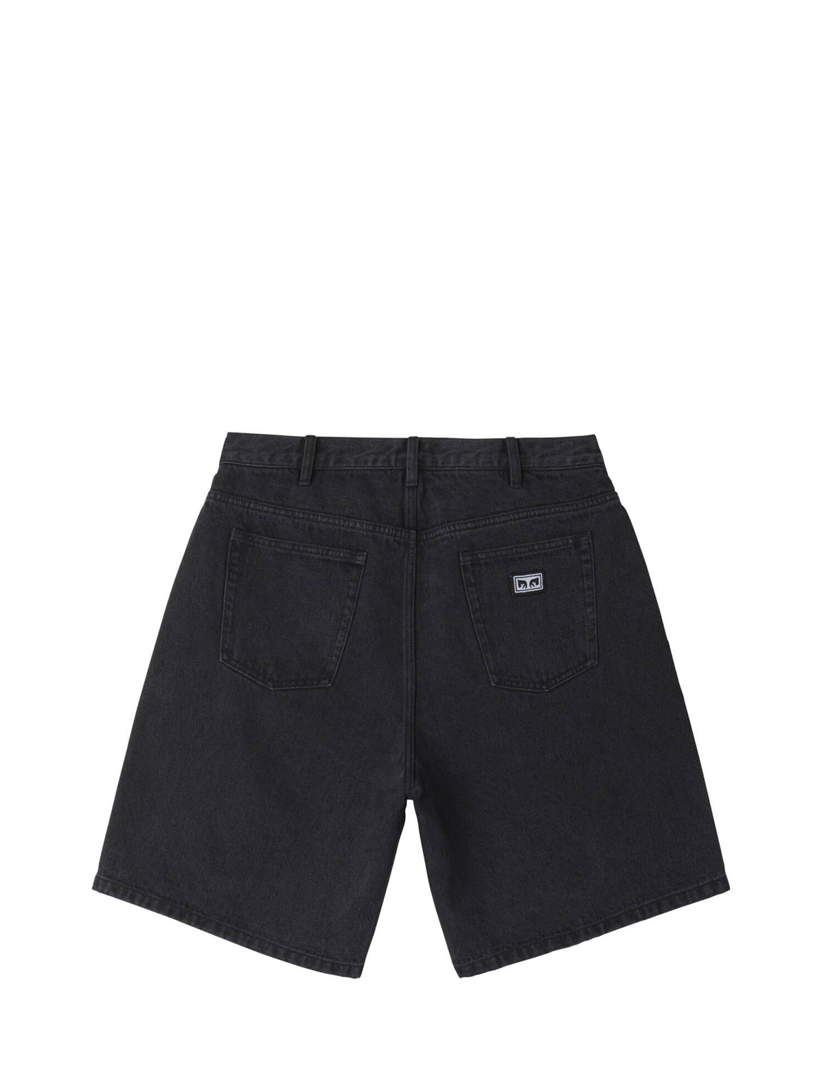 Obey Bigwig Baggy Denim Shorts Faded Black