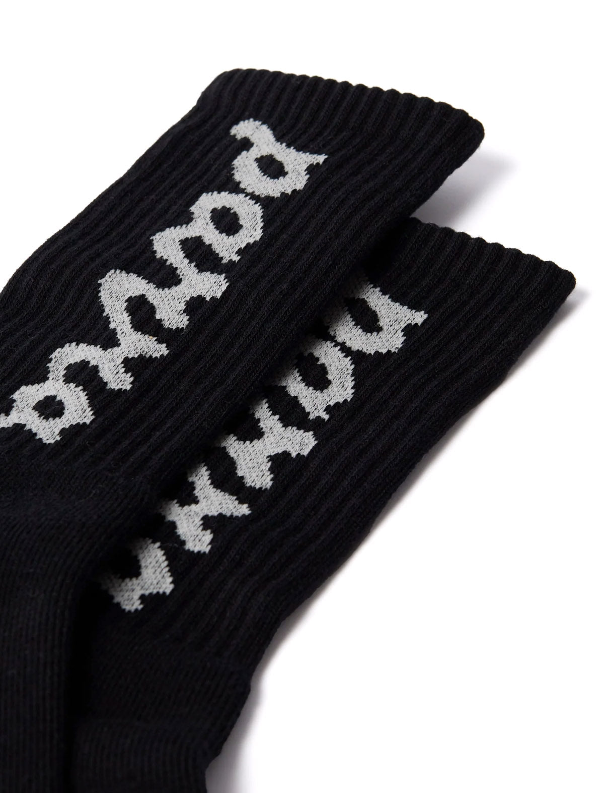 By Parra Lowercase Script Socks Black