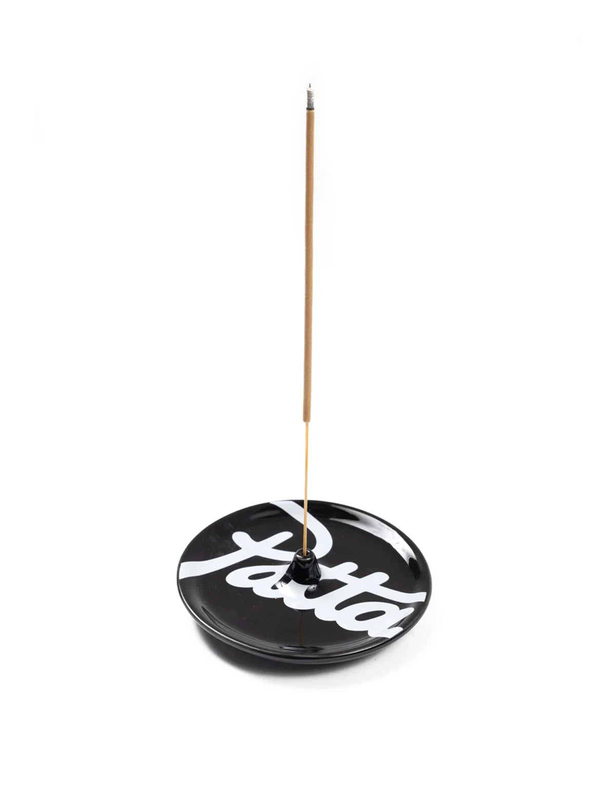 Black incense burner with 'Patta' branding on a white background