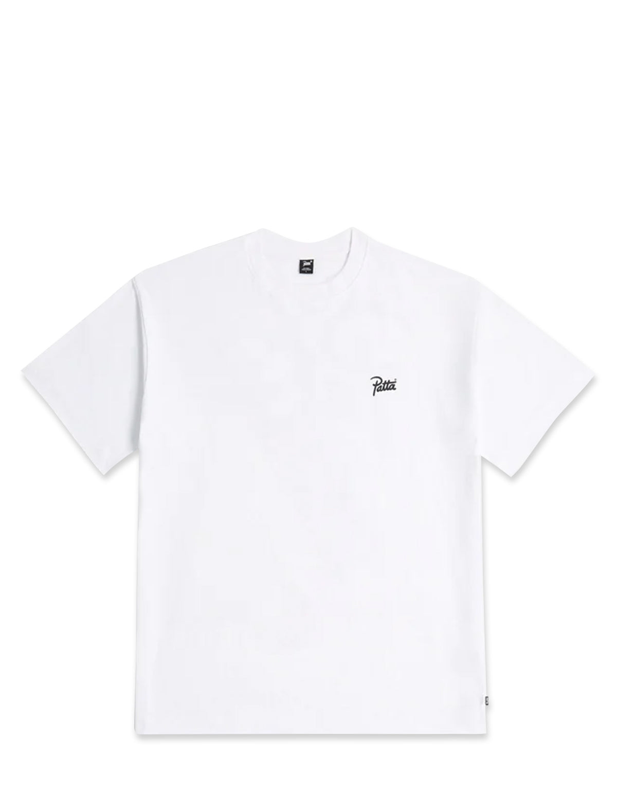 Patta White t-shirt with a small logo on a white background