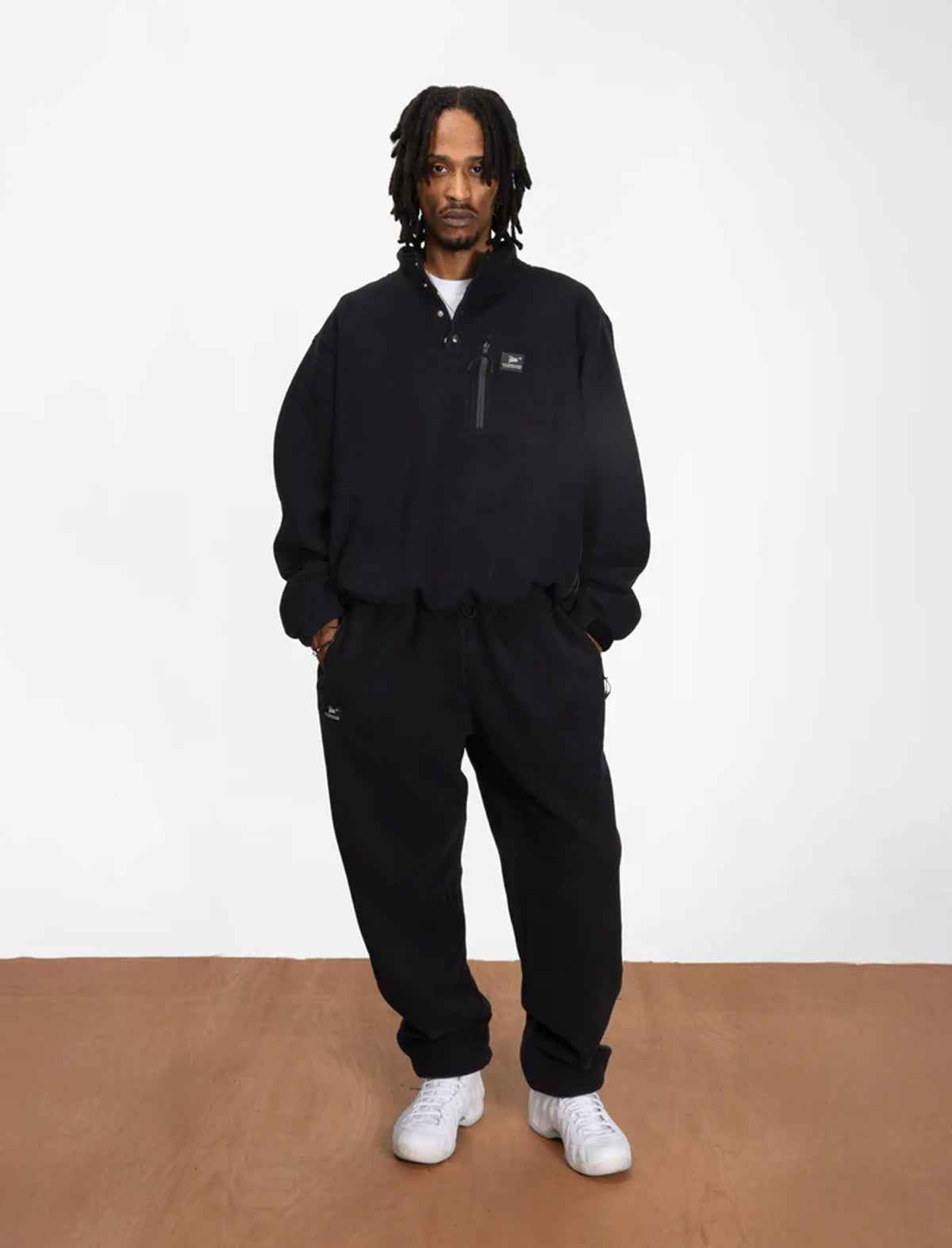 Patta Polartec Sherpa Fleece Overhead Sweater Black