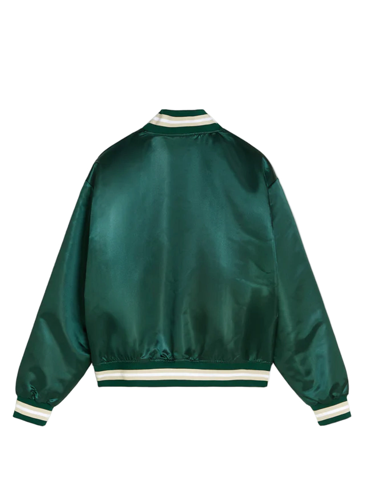 Patta Script Logo Satin Varsity Jacket Green
