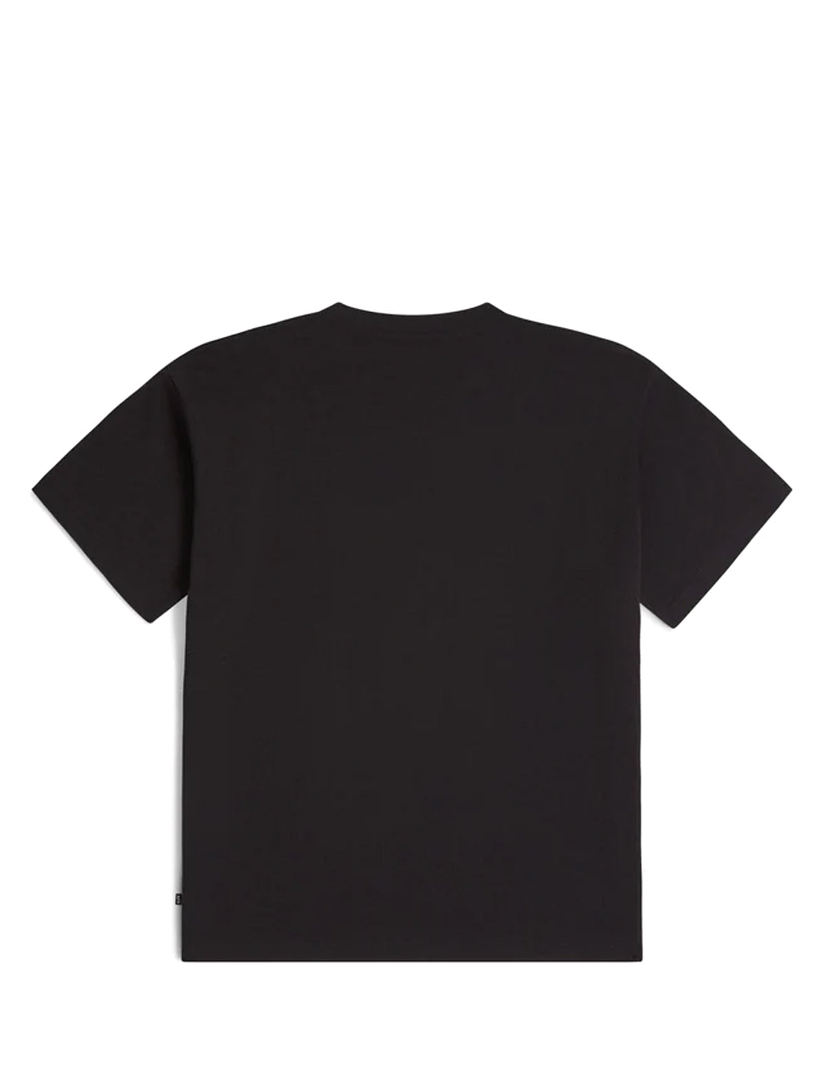 Black t-shirt on a white background