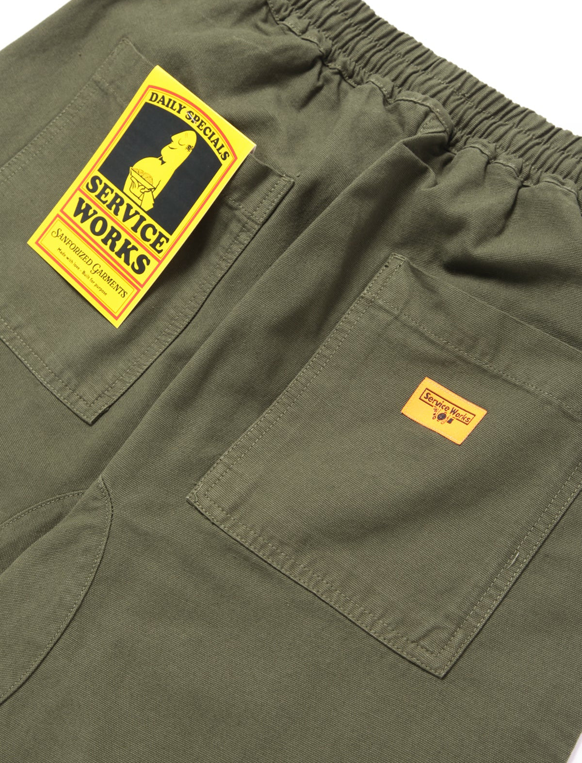 Service Works Canvas Chef Shorts Olive