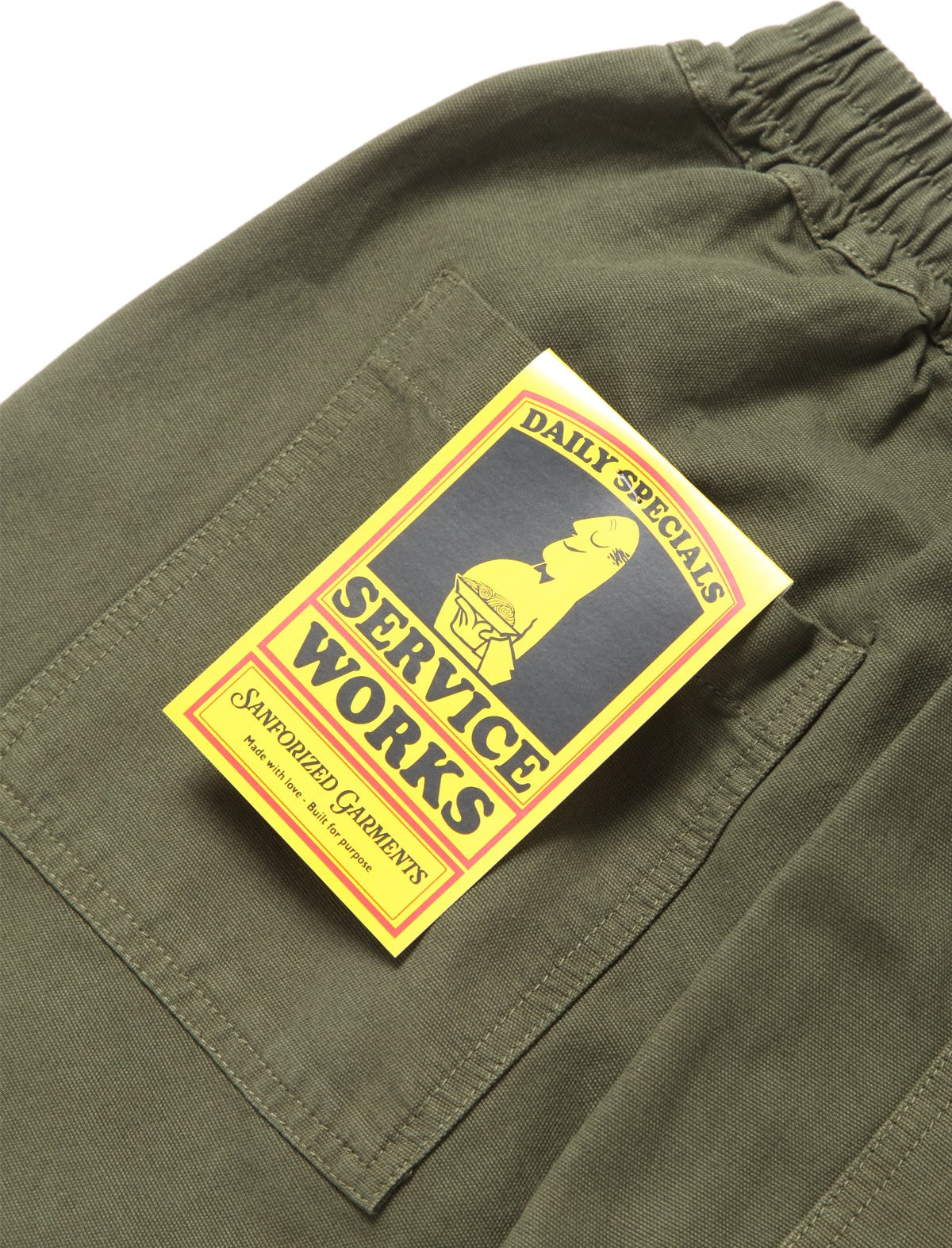 Service Works Canvas Chef Shorts Olive
