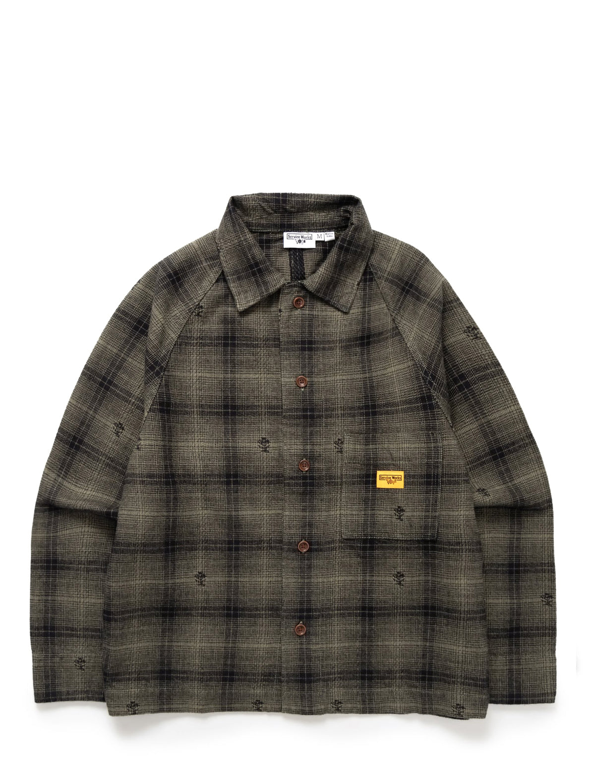 Service Works Thistle Plaid Front of House Jacket Olive