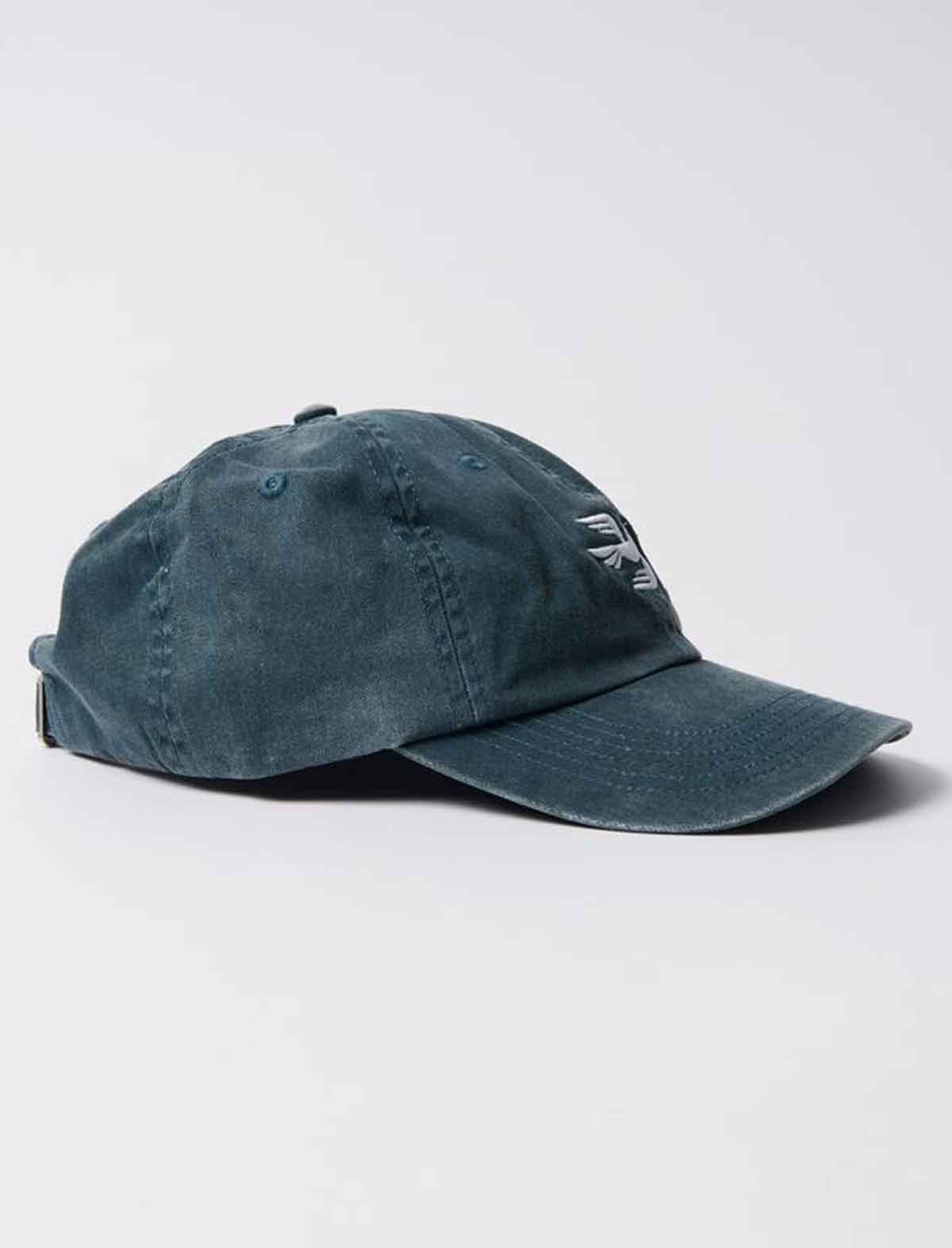 Blue baseball cap on a white background