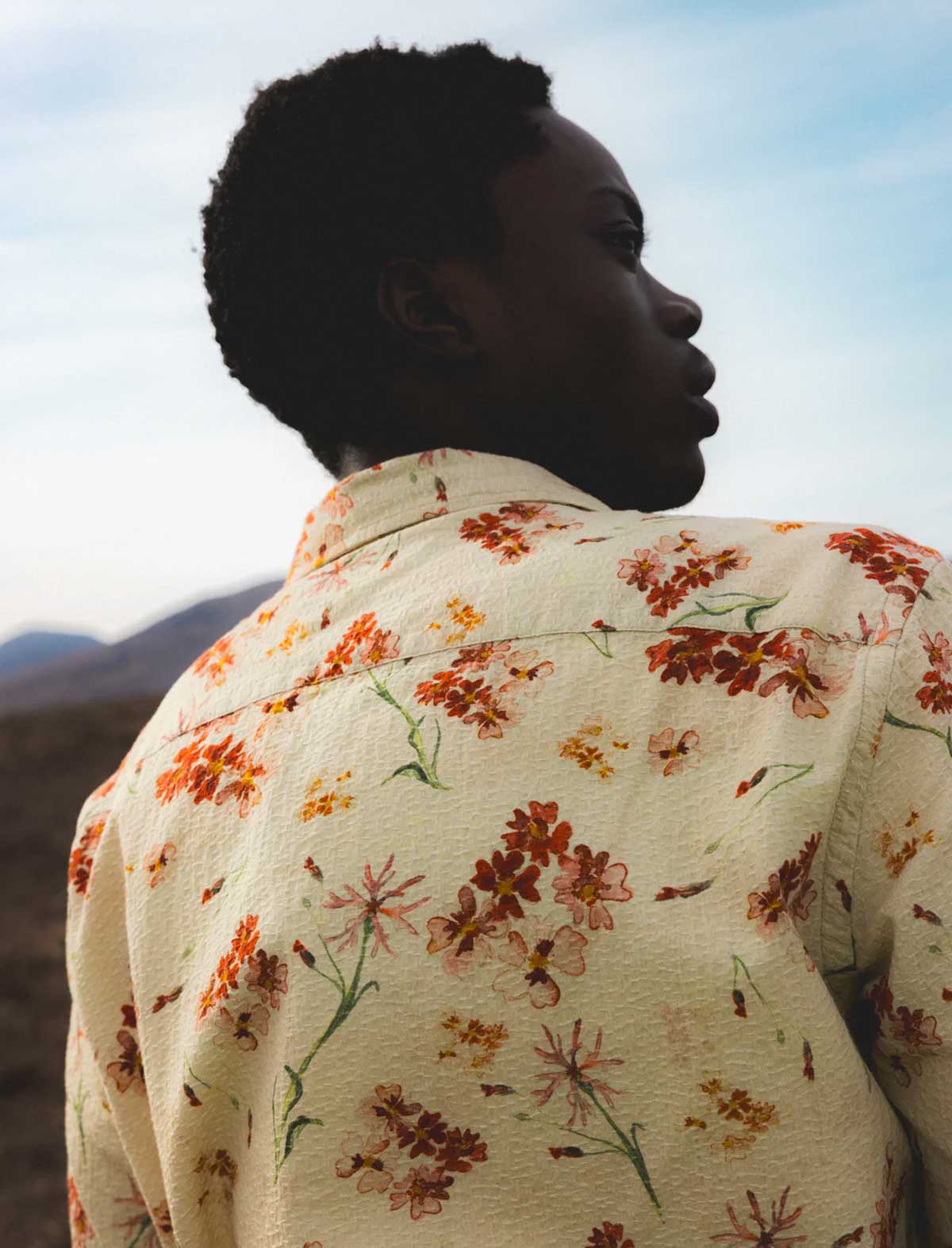 Kestin Crammond Shirt Ecru Floral Print Detail Floral Print