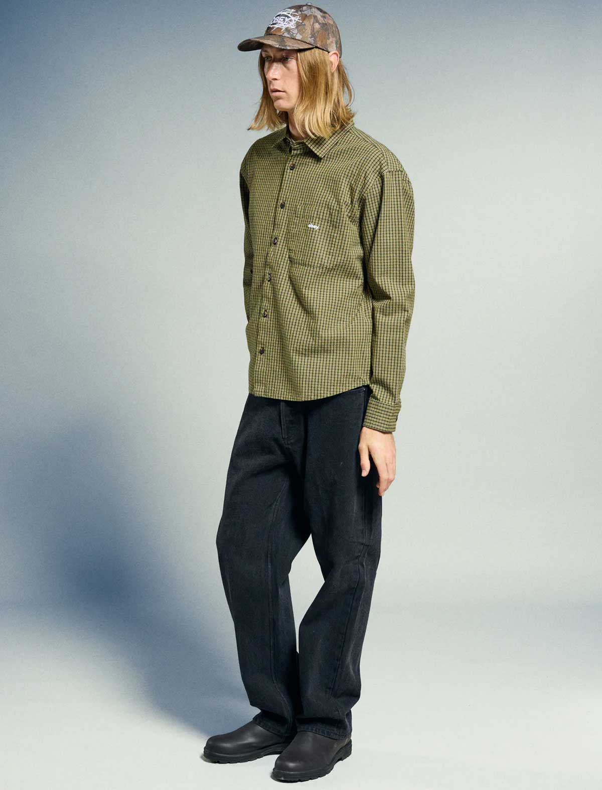 Obey Jimmy Woven LS Shirt Rosin Multi