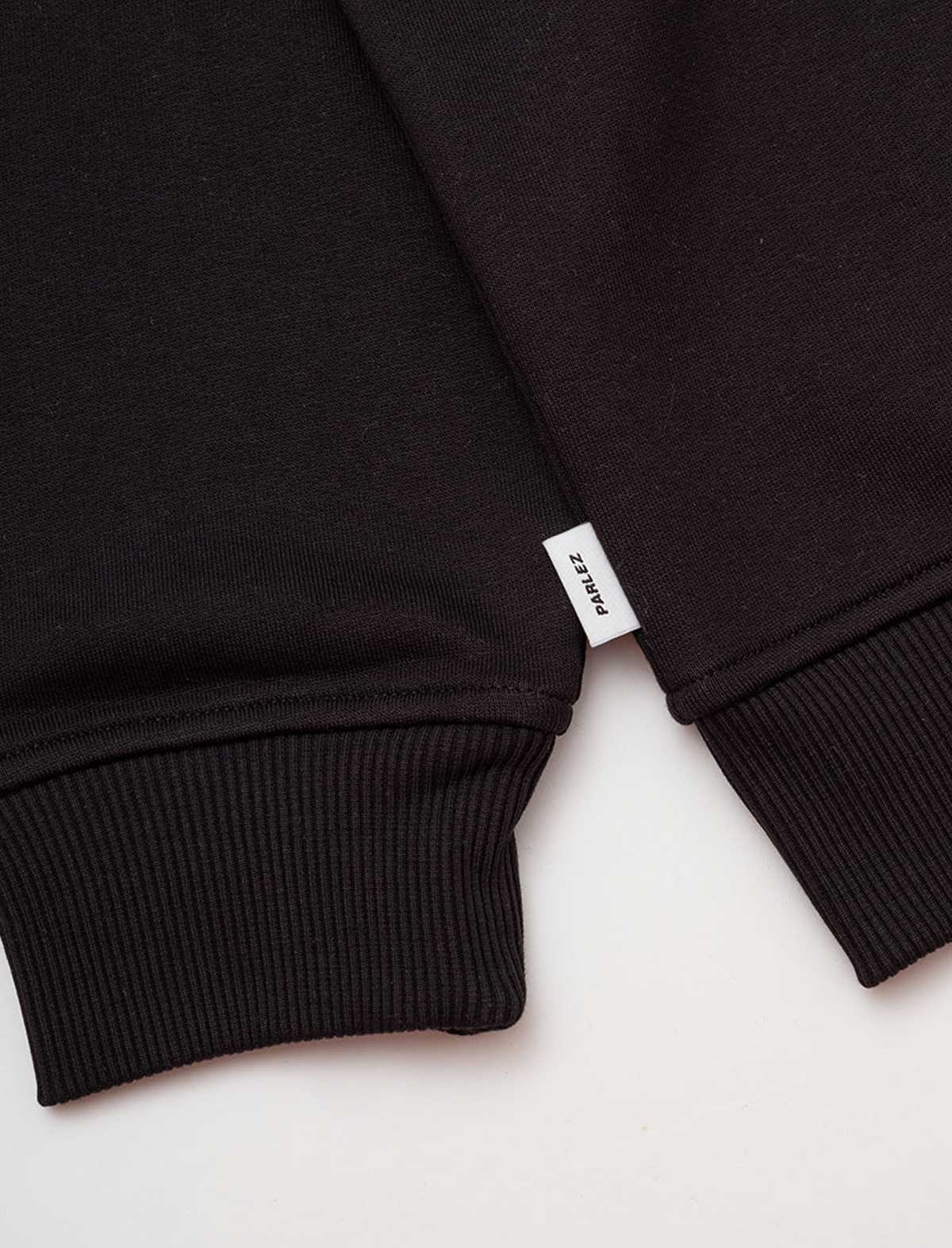 Parlez Iocus Sweatshirt Black Flag Label Close Up