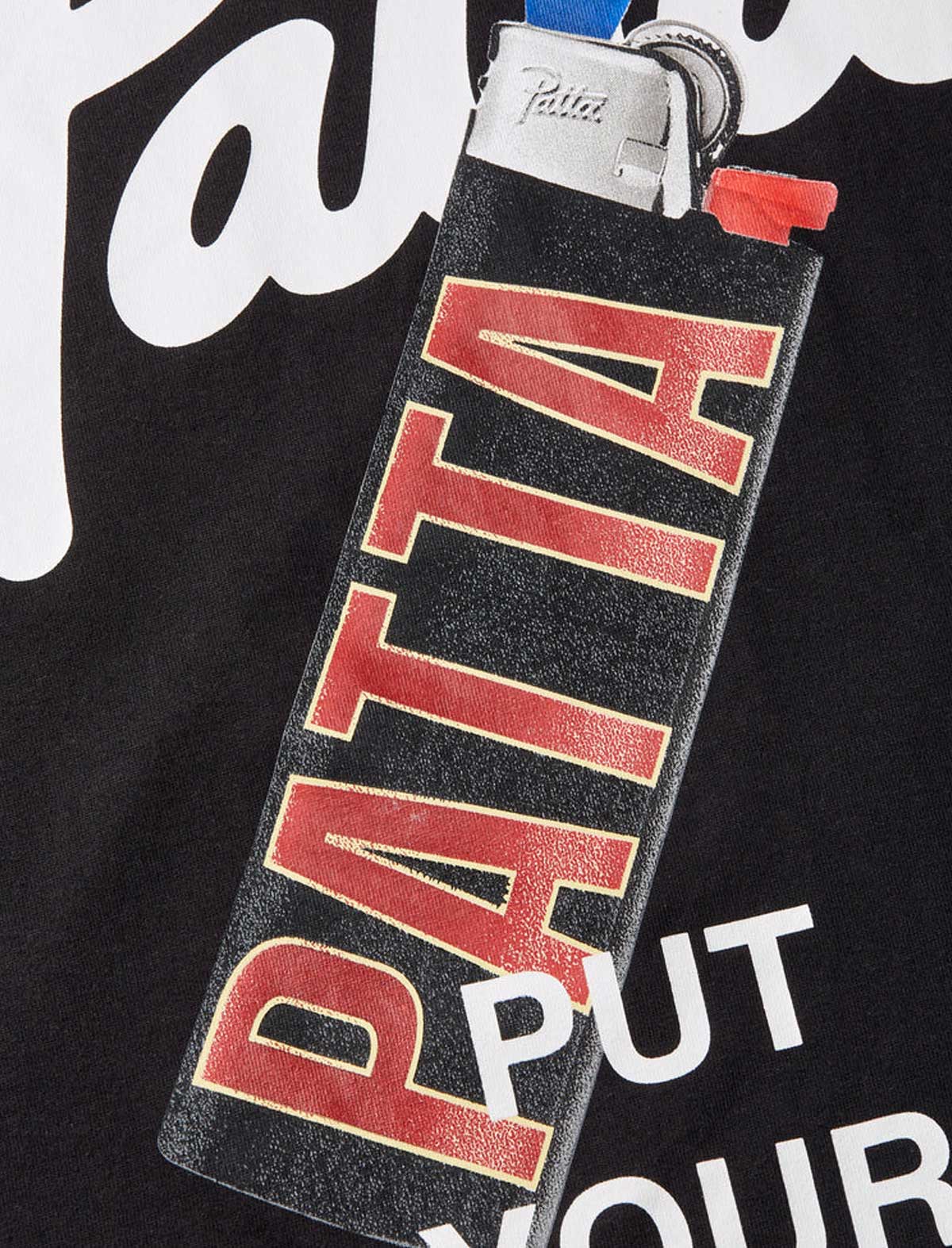 Patta branded lighter case on a black background with visible branding.