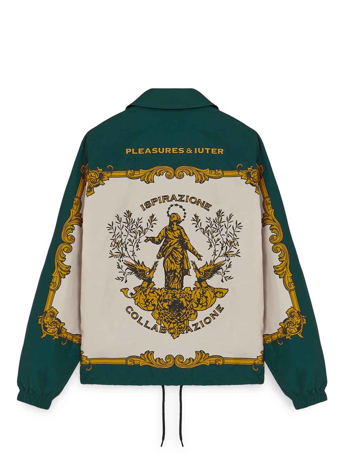 Pleasures x IUTER Lorenzo Coach Jacket Dark Green Back