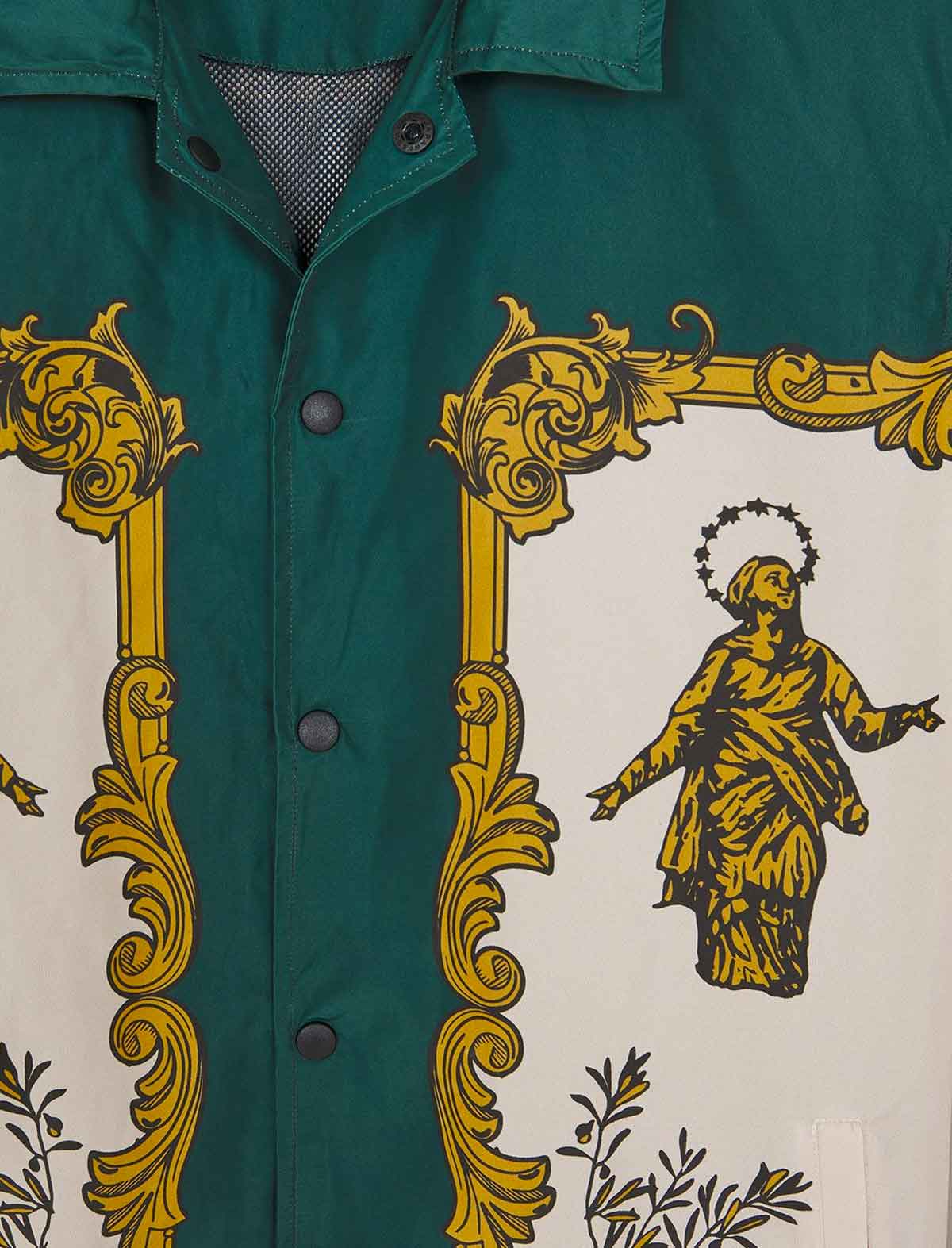Pleasures x IUTER Lorenzo Coach Jacket Dark Green Close Up Detail