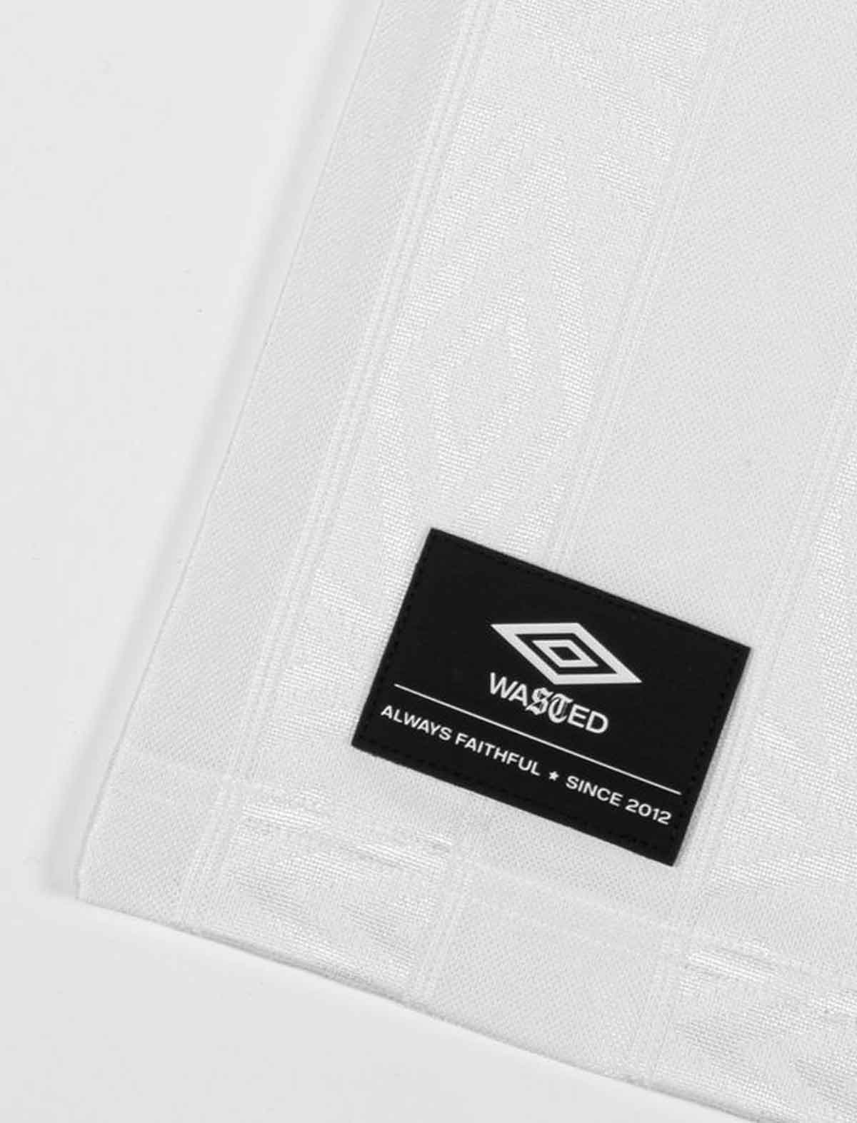 Wasted Paris x Umbro Football Jesey Label on white background