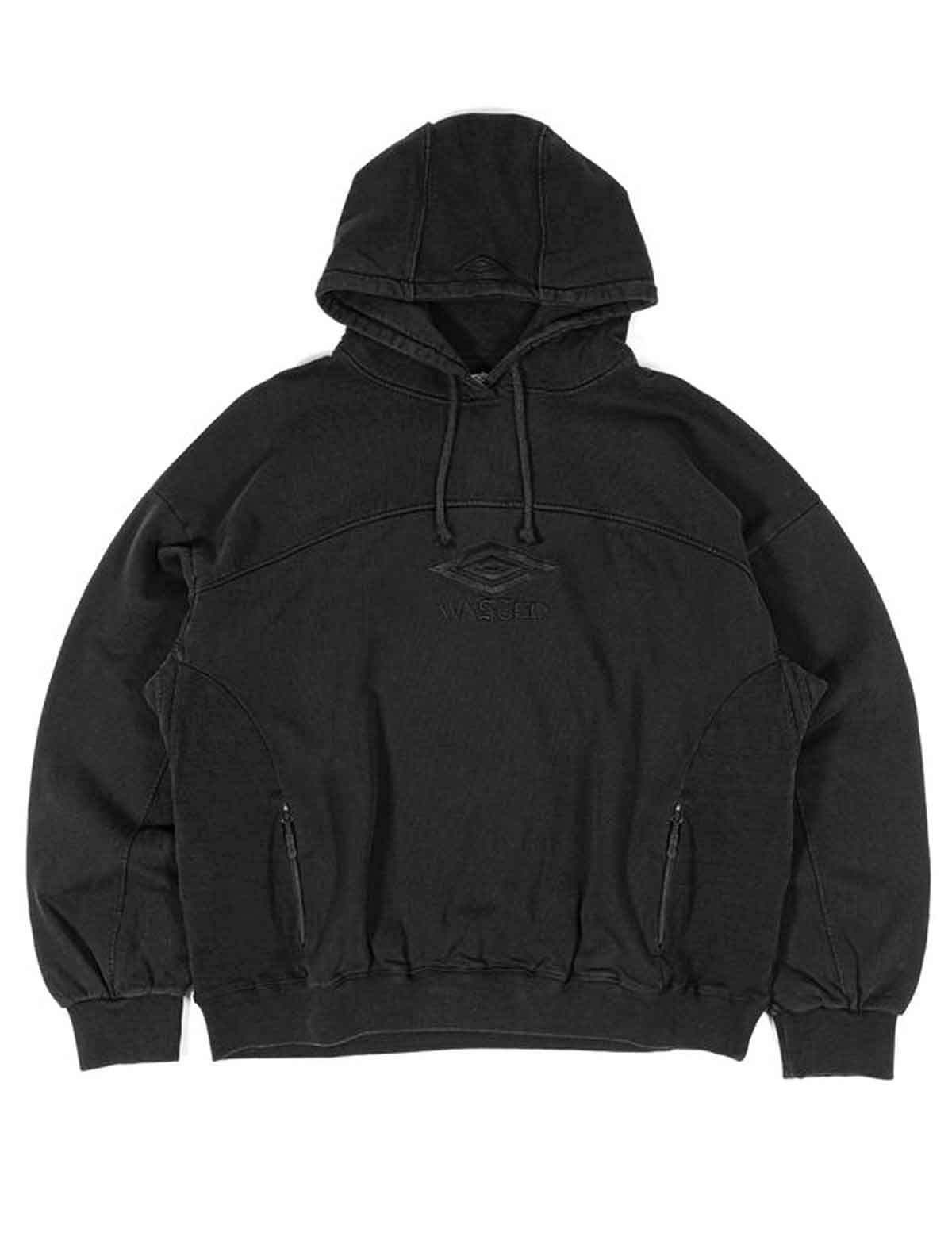 Wasted Paris x Umbro Boxy Hoodie Faded Black - Patina - UK