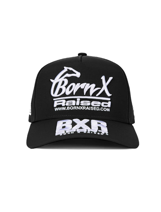 Born X Raised Parlay Snapback Cap in Black – front