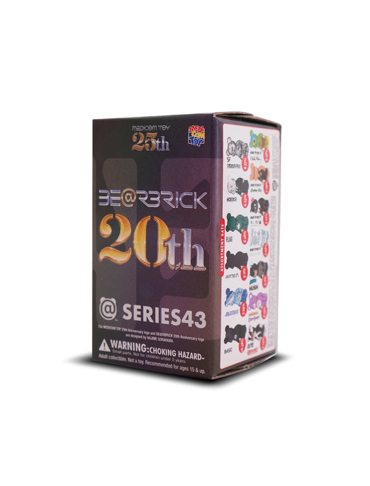 Box packaging for a collectible toy series with branding and product images.