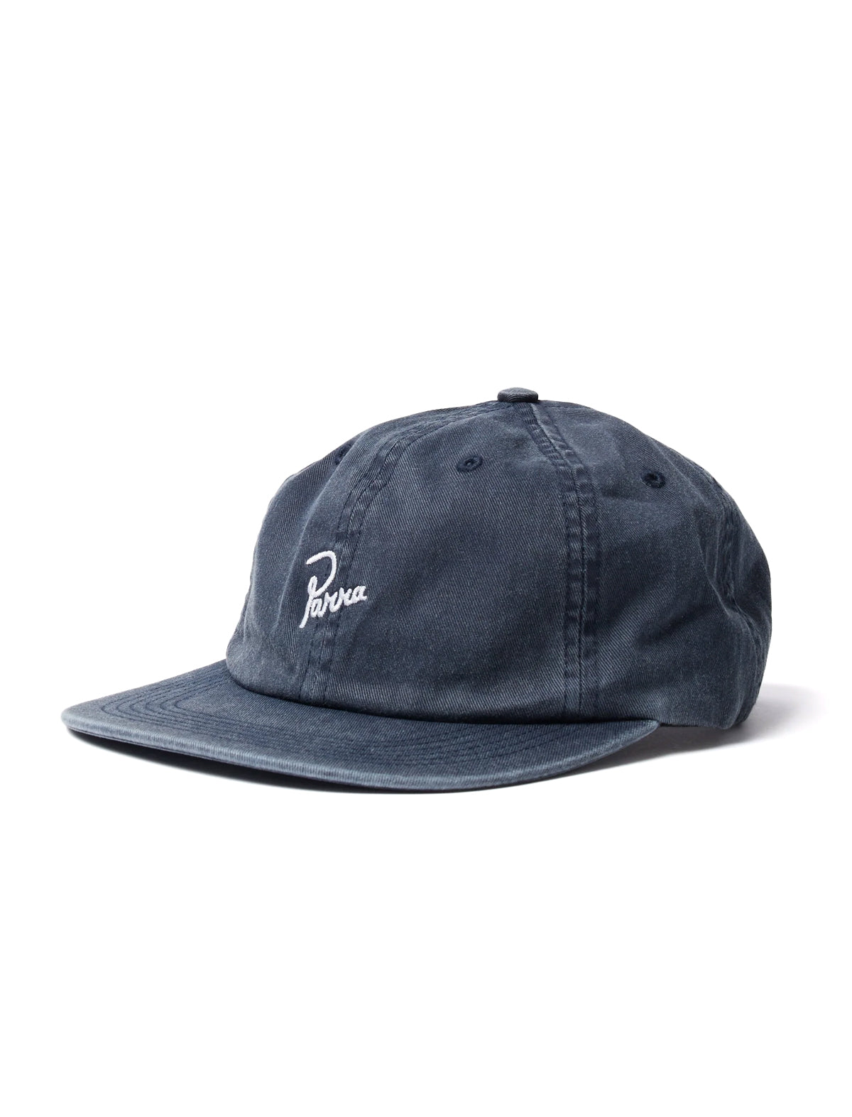 by parra Navy blue cap with a logo on a white background