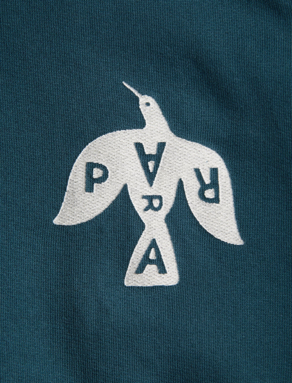 By Parra Crow Logo Hooded Sweatshirt Teal