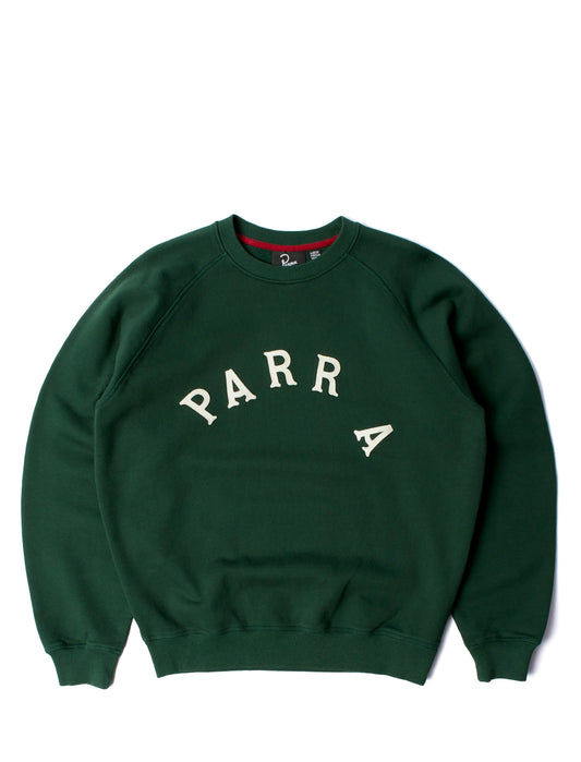 By Parra Drunk Parent Crew Neck Sweater Green