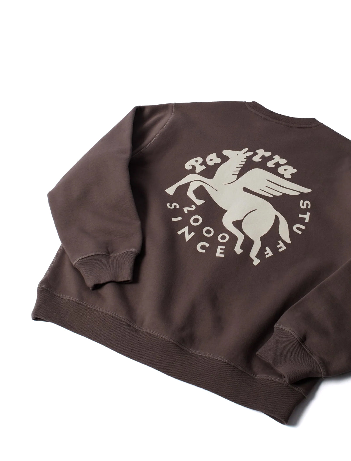 By Parra Gasoline Sweater in Brown on a white background
