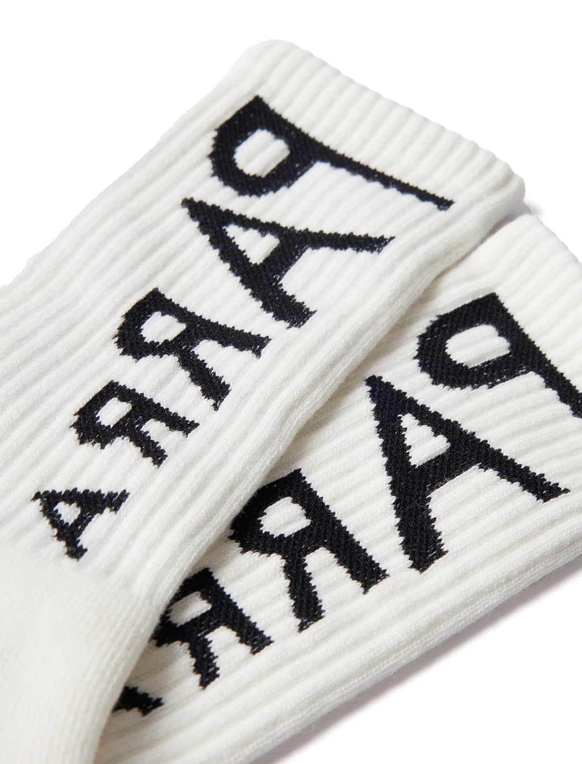 By Parra Reversed Flag Logo Crew Socks White