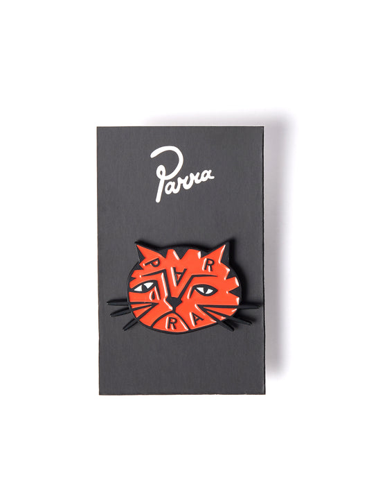 By Parra Sad Cat Enamel Pin Badge Orange