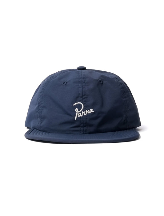 By Parra Navy Cap with embroidery logo on a white background