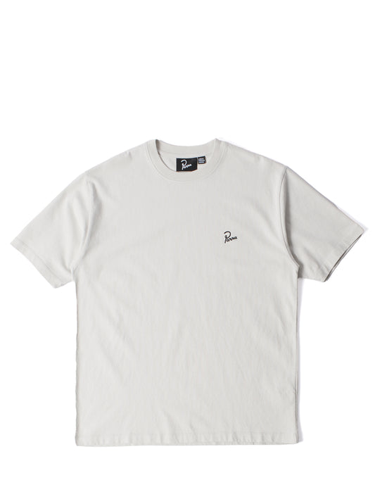 By Parra White t-shirt with a small logo on a white background