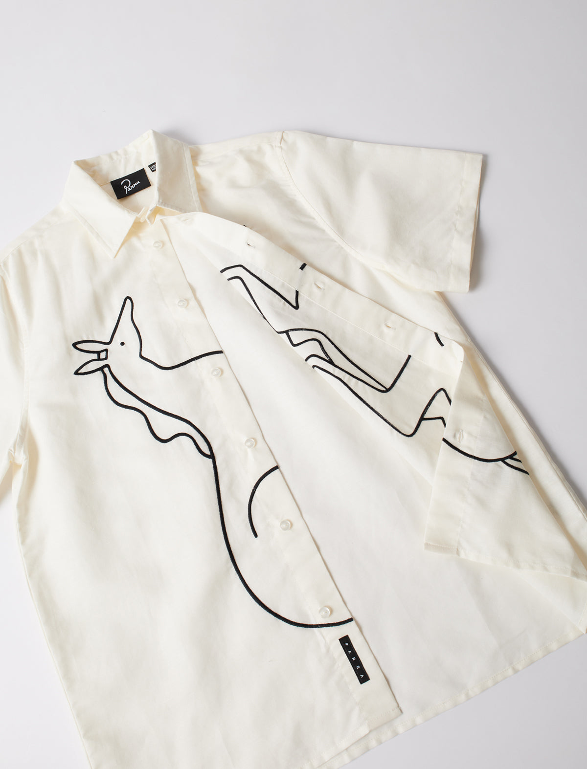 By Parra Vertical Horse Short Sleeve Shirt Off White