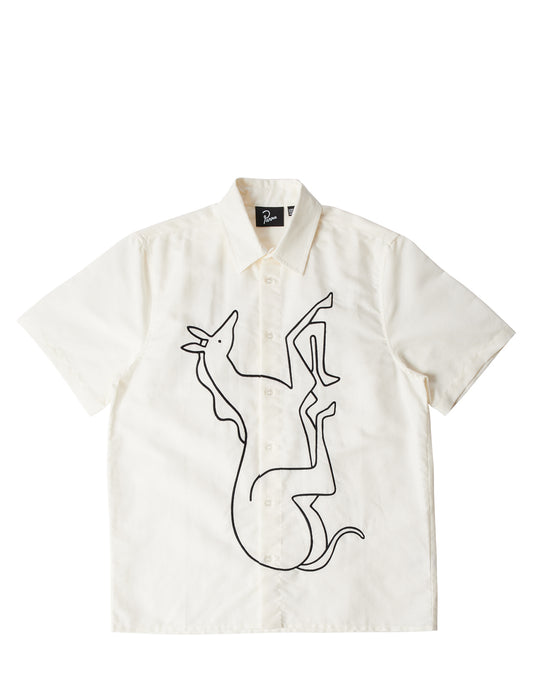 By Parra Vertical Horse Short Sleeve Shirt Off White
