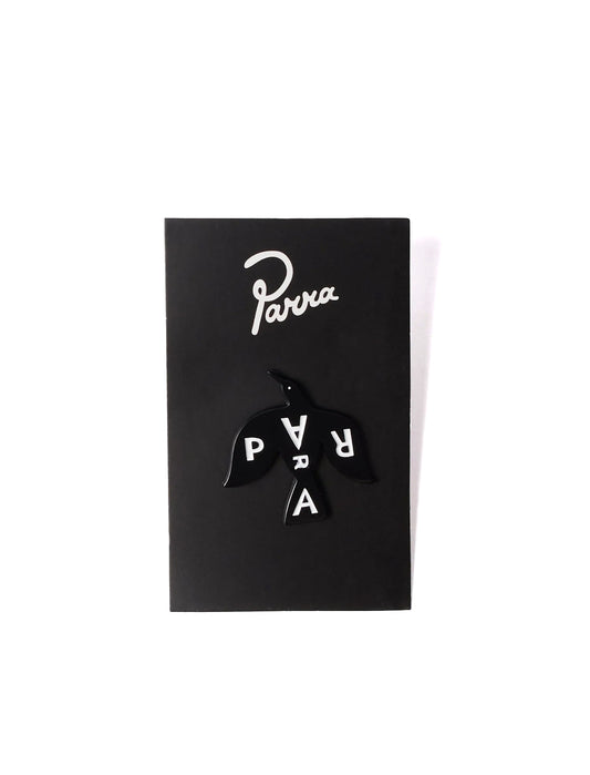 By Parra Crow Enamel Pin Badge Black