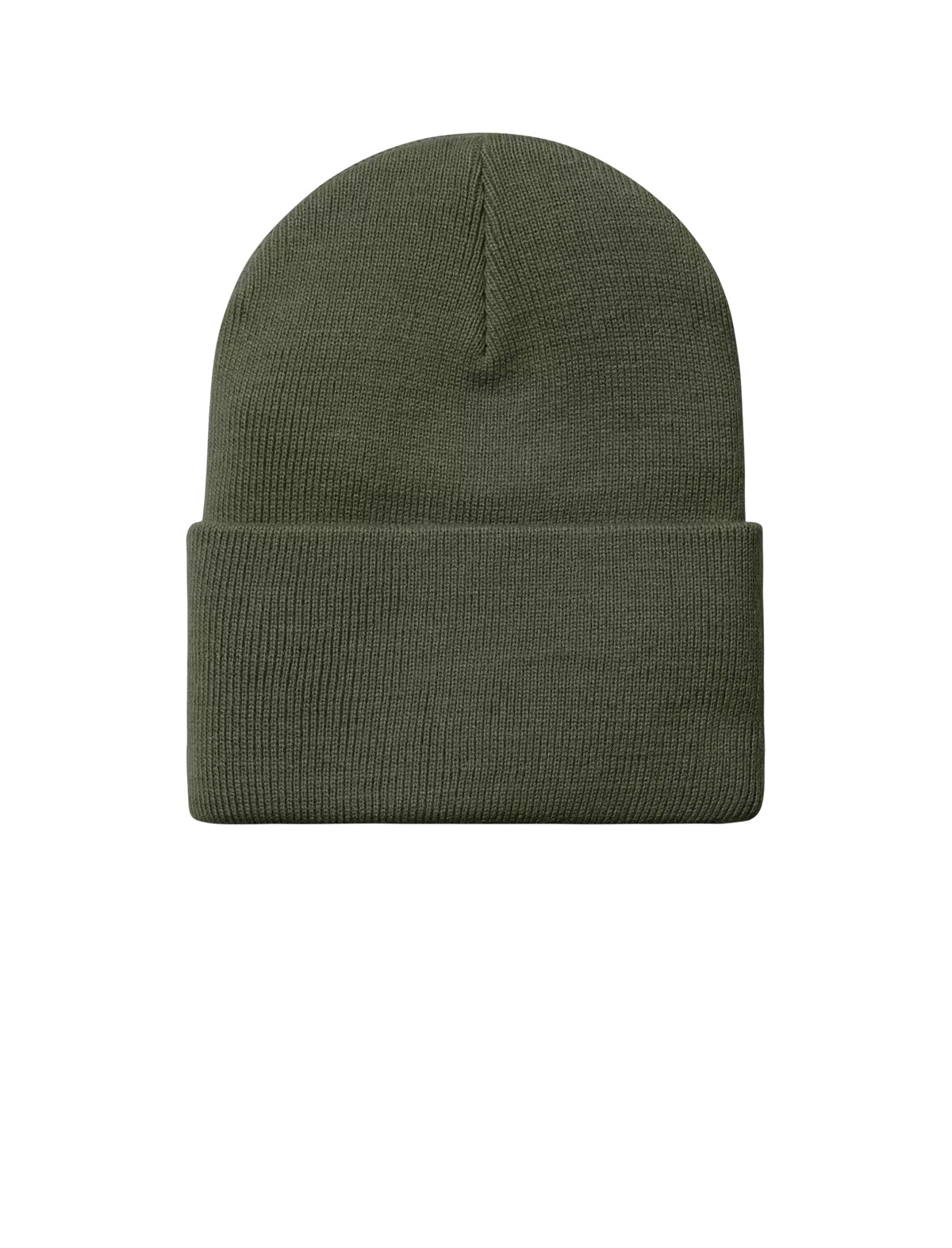 Green beanie on a white background