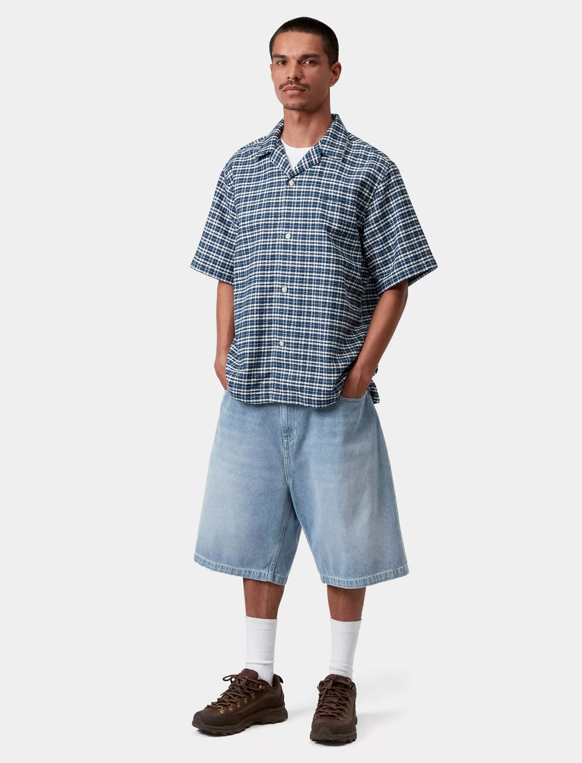 Carhartt WIP Brandon Shorts Blue Light True Washed